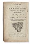 BIBLE IN HEBREW AND ENGLISH.  Sefer Tehillim. The Book of Psalmes. 1688